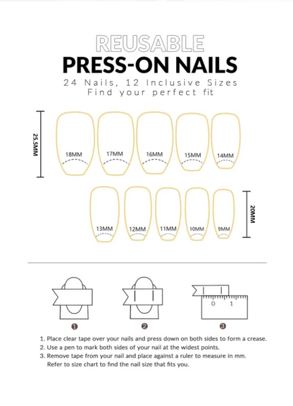 Nude French Glam Coffin Nail Set