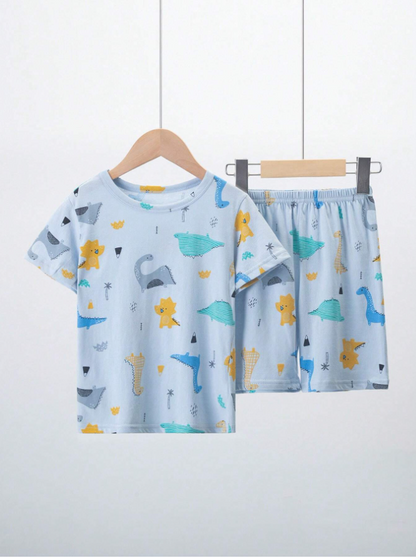 Dino Dreams 4-Piece Summer Pajama Set