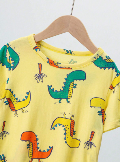 Dino Dreams 4-Piece Summer Pajama Set