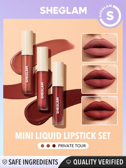 SHEGLAM MINI LIQUID LIPSTICK Set 3 Pcs/Set