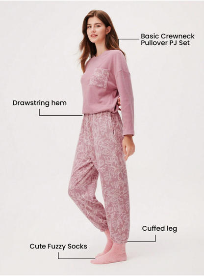 Women Winter Soft Pajama Set