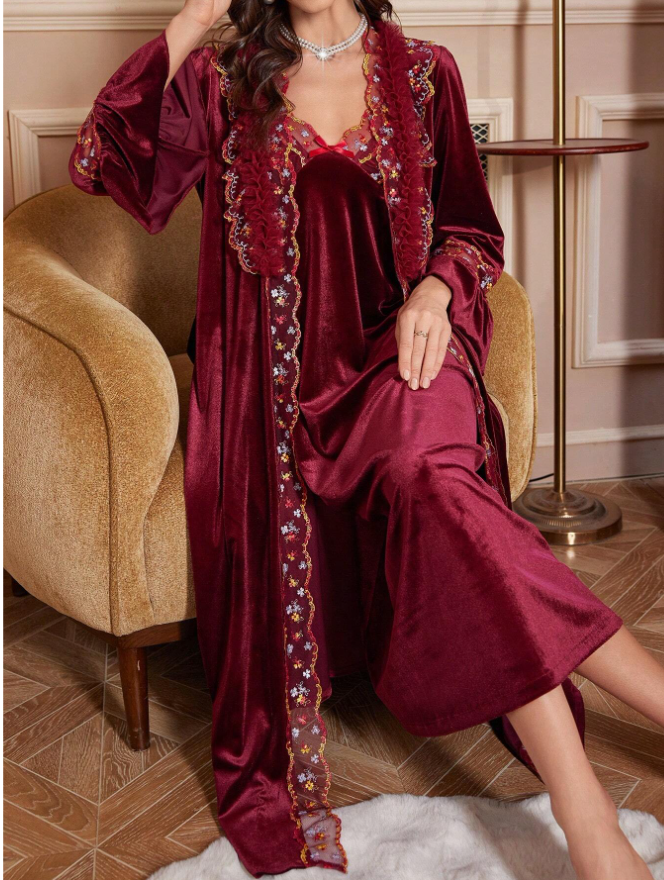 Nightgown And Robe Set