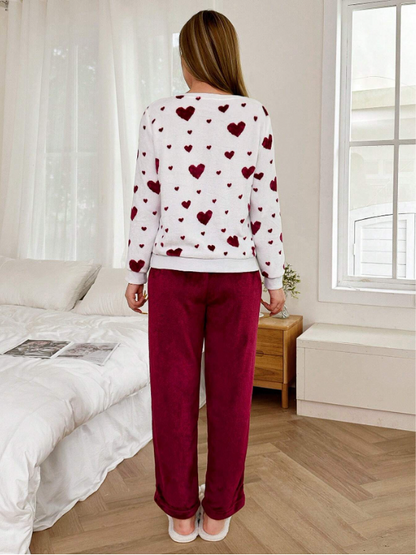 Women pink winter pajama