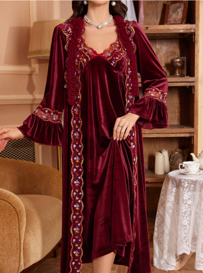 Nightgown And Robe Set