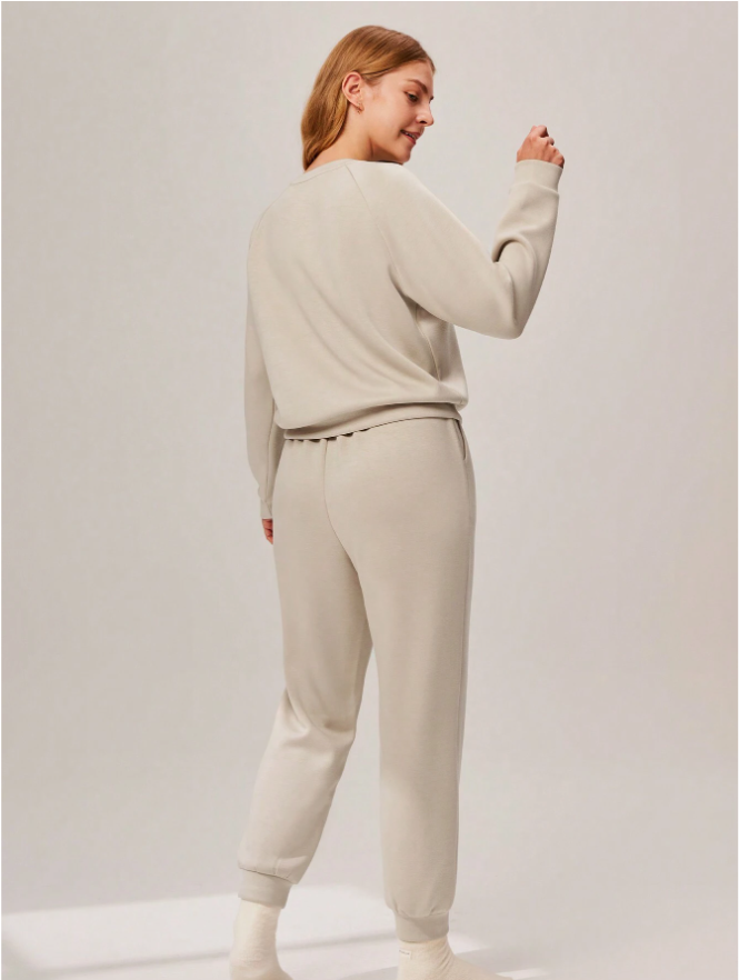 Women Sweatshirt & Jogger Pants Loungewear Set