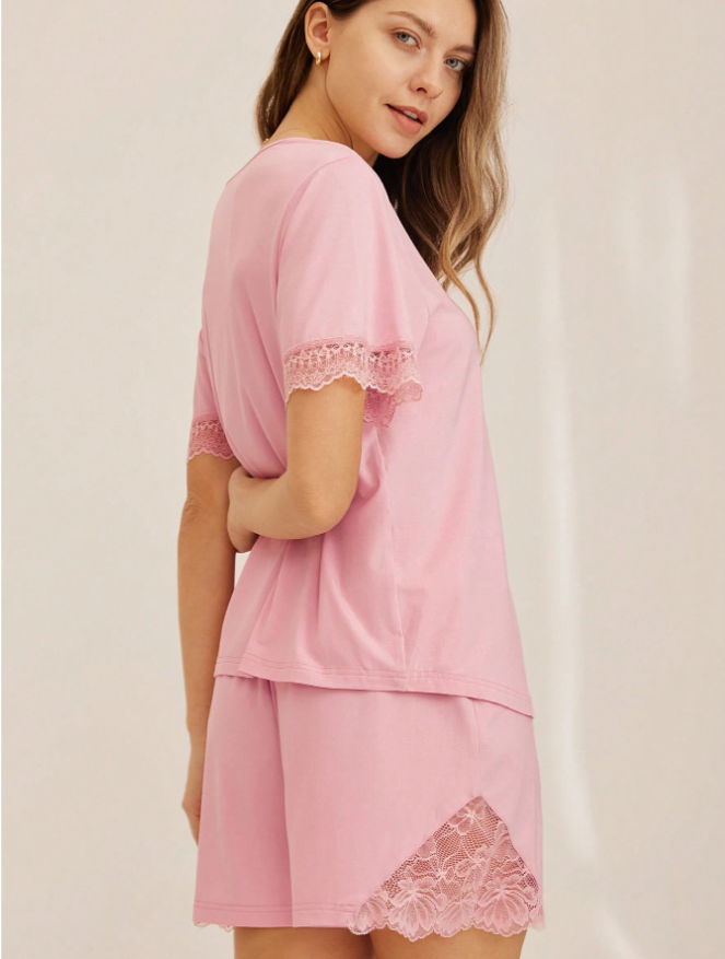 Pink Women Pajama Set