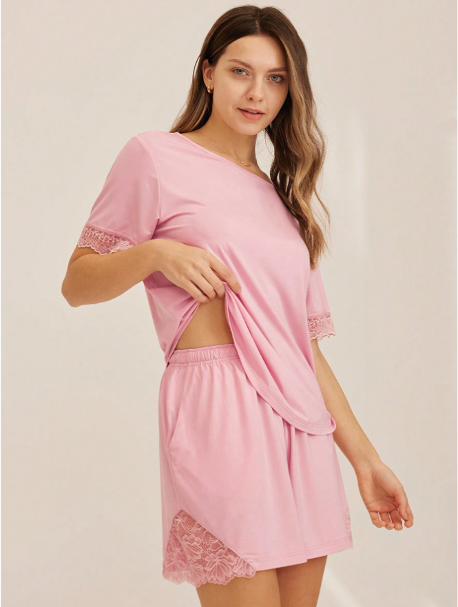 Pink Women Pajama Set