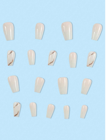 Ombre Elegance Coffin Nail Set