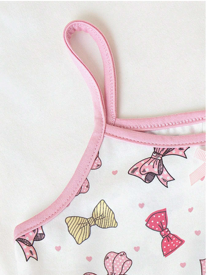 Young Girl Wirefree Bra With Bowknot Pattern