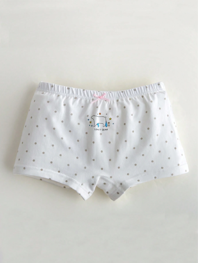Young Girl 6pcs Cartoon Graphic Brief