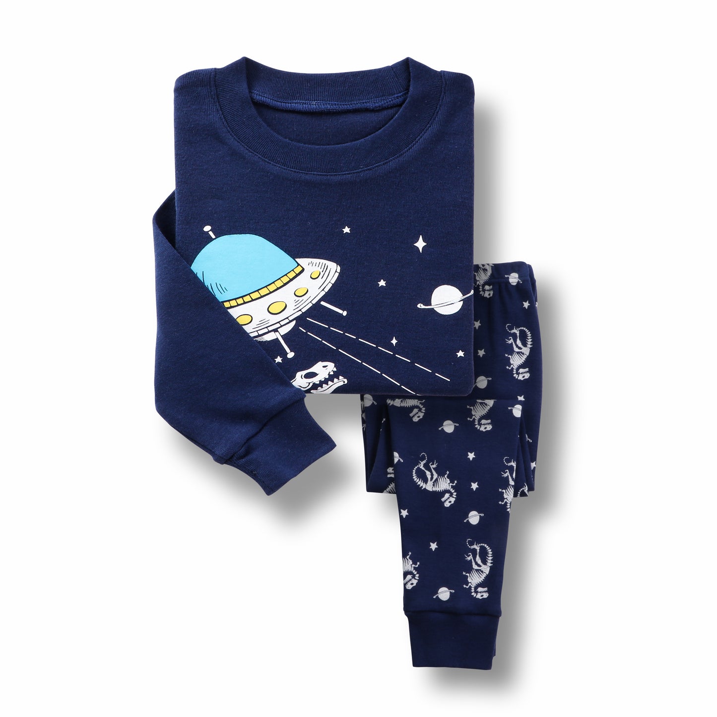 Pajama Planet & Dinosaur Print Set