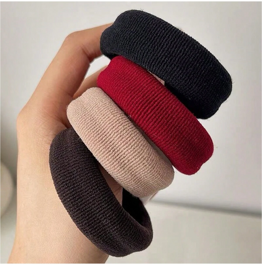 5pcs Women's Multicolor Hair Bands - Ideal for high ponytails.